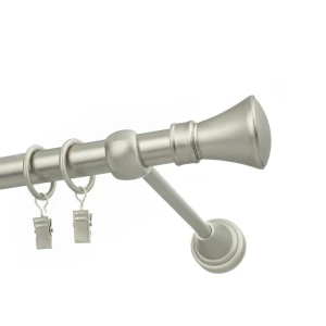 Karnisz chrom mat pojedynczy 19mm  Gałka