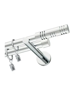 Karnisz Chrom połysk podwójny 19+ 19mm Rulo
