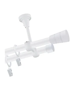 Karnisz sufitowy biały podwójny 19+ 19mm Basic