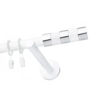 Karnisz biały pojedynczy 19mm Walec Duo