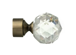 Zakończenie Crystal Antyk do karnisza 19mm