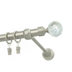 Karnisz chrom mat pojedynczy 19mm  Crystal